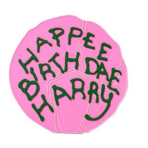 NWT Harry Potter Pink Birthday Cake silicone coaster